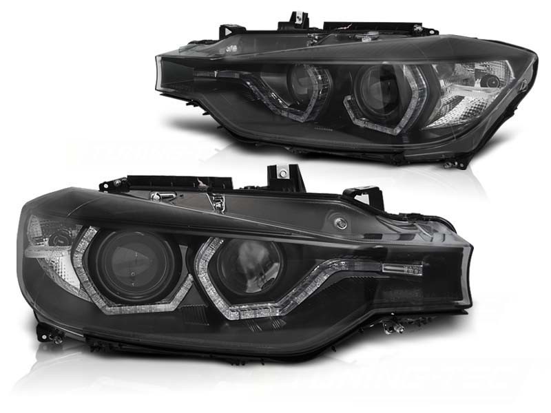 Комплект тунинг фарове за BMW серия 3 F30/F31 10.2011-05.2015 с черна основа , ляв и десен