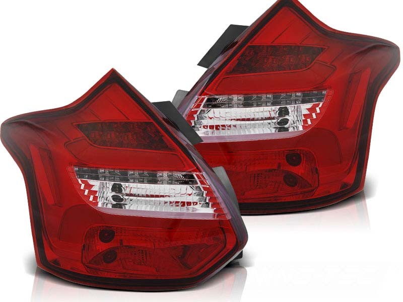 Комплект тунинг LED стопове за Ford Focus III хечбек 2011-10.2014 червено/бели , ляв и десен