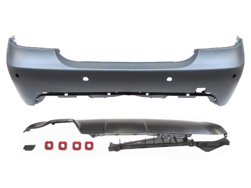 Задна M technik броня за BMW серия 5 E60 с PDC 30мм/1 дифузьор/2 накрайник -oo---