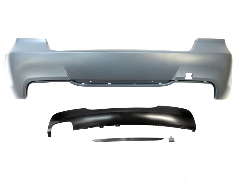 Задна M technik броня за BMW серия 3 E90 2005-2008 без PDC/1 дифузьор/2 накрайник -oo----