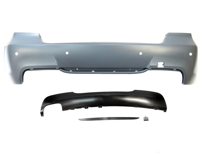 Задна M technik броня за BMW серия 3 E90 2005-2008 с PDC/1 дифузьор/2 накрайник -oo----