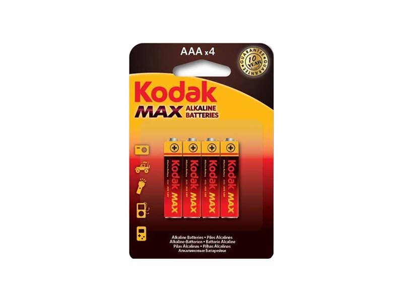 Комплект алкални батерии Kodak MAX 1.5V тип AAA 4 броя