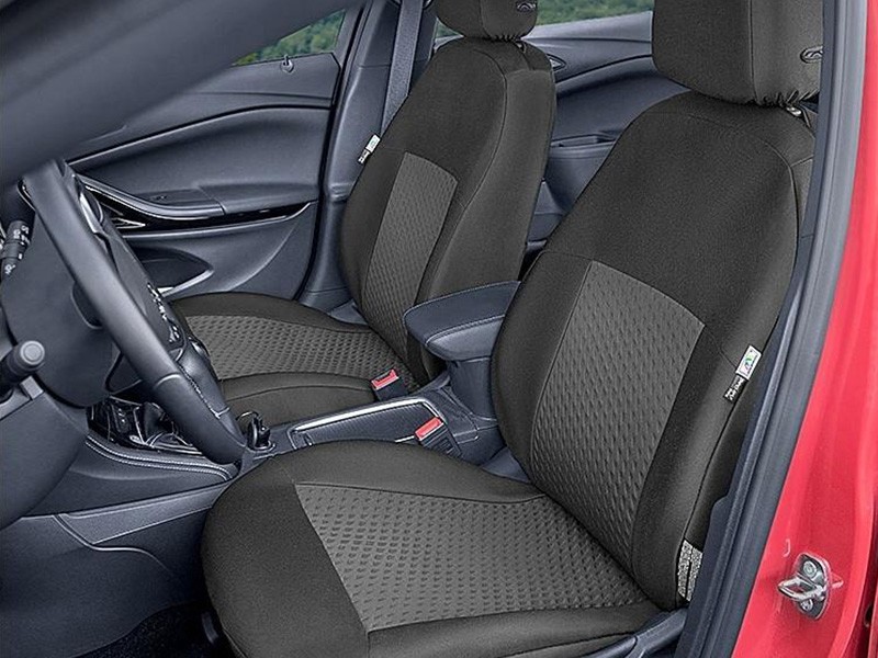 Тапицерия Kegel за предни+задни седалки на Skoda Yeti 2013-2017, чернa с шарка