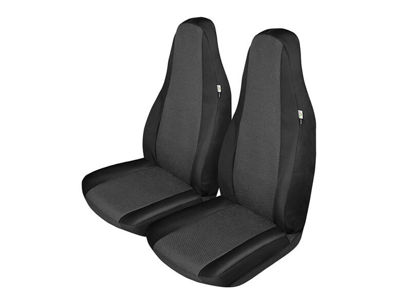 Тапицерия Kegel за две единични предни седалки на Peugeot 107, Citroen C1, Toyota Aygo 2005-2014, черни с шарка