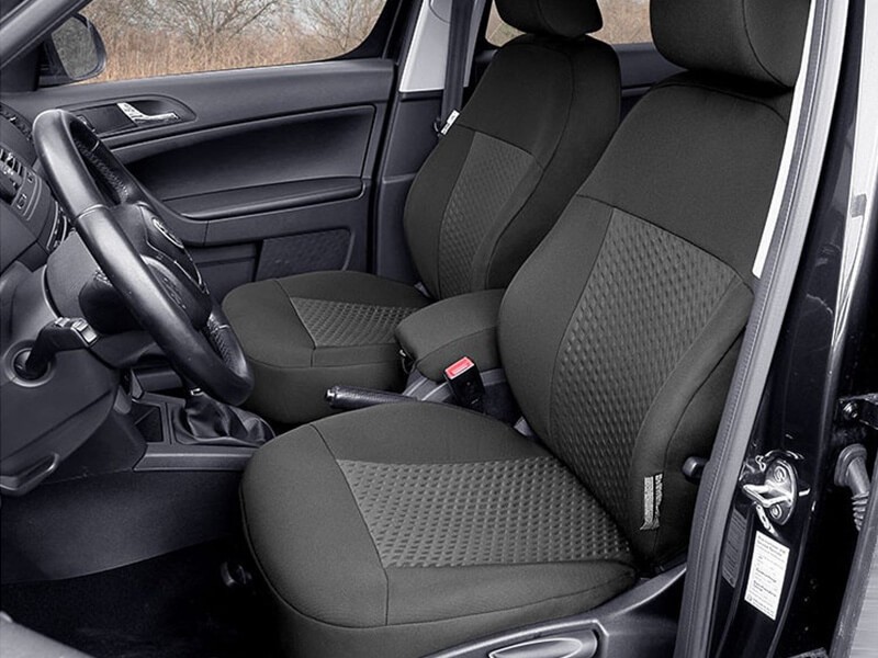 Тапицерия Kegel за предни седалки на Skoda Yeti 2013-2017, чернa с шарка