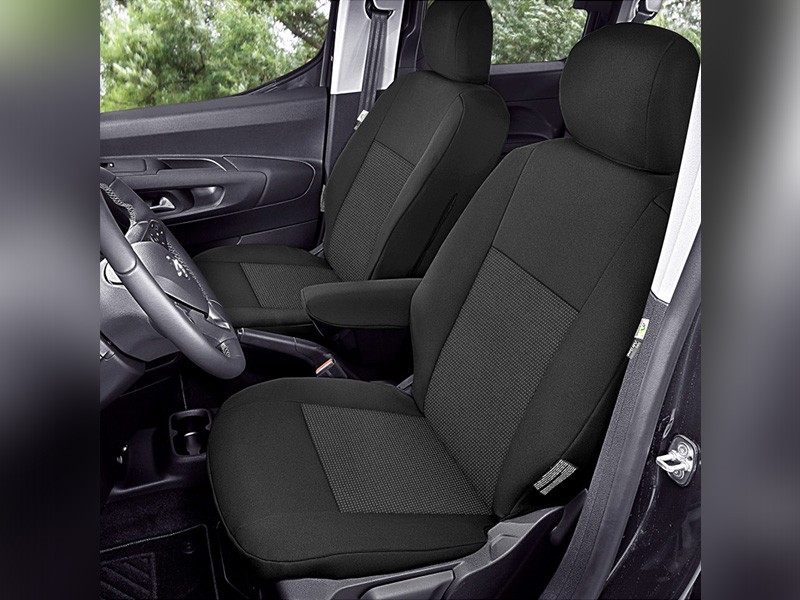 Тапицерия Kegel серия Tailor Made за предни и задни седалки на Peugeot Rifter, Partner, Citroen Berlingo, Opel Combo E, Toyota Proace City след 2019 година, черна