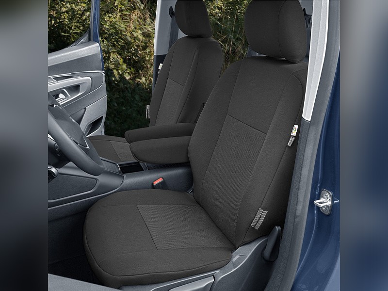 Тапицерия Kegel серия Tailor Made за предни и задни седалки на Peugeot Rifter, Partner, Citroen Berlingo, Opel Combo E, Toyota Proace City след 2019 година, черна