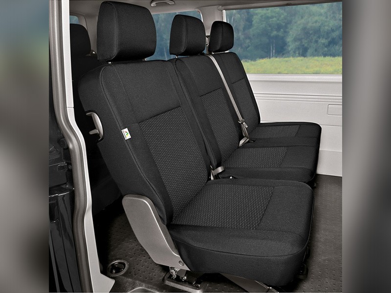 Тапицерия Kegel серия Ares Tailor Made 1+2 седалки за втори ред на Volkswagen T6 след 2015 година, черна