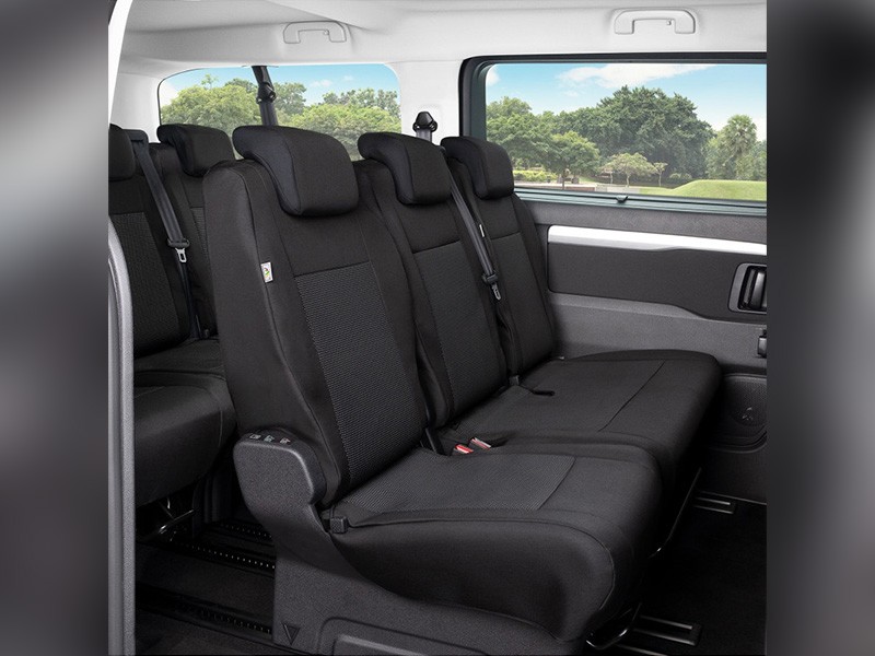 Тапицерия Kegel серия Tailor Made за седалки 1+2 за втори или трети ред на Peugeot Expert, Traveller, Citroen Jumpy, Spacetourer, Toyota Proace, Proace Verso след 2016 година, Opel Vivaro, Zafira Life след 2019 година, черна