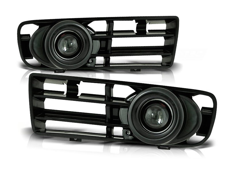 Комплект халогени с лупа за VW Golf IV 1997-2003 черни, ляв + десен