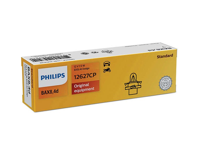 Крушка за табло Philips B8.4D Standard бежова 12V, 1.5W, B8.4D, 1 брой