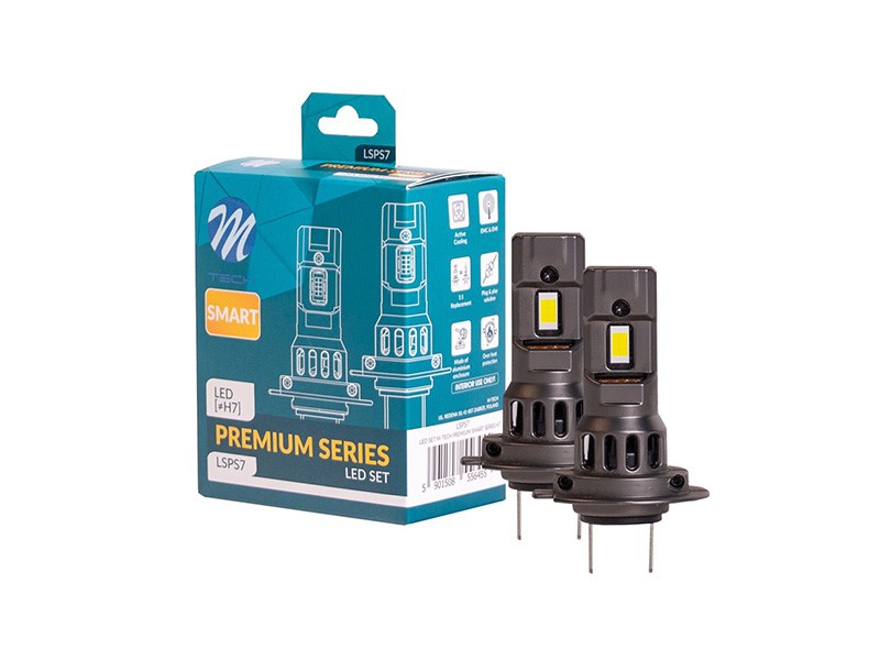 LED система M-tech Premium Smart за фарове H7 Canbus, студено бяла светлина, 12V, 70W, 6000K, 4000LM