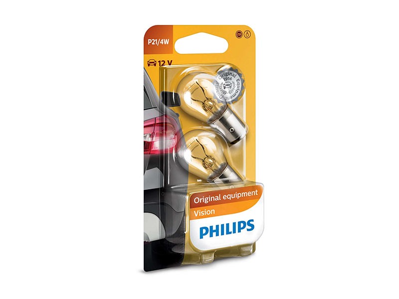 Халогенна крушка Philips P21/4W Standard 12V, 21/4W, BAZ15D, 1 брой