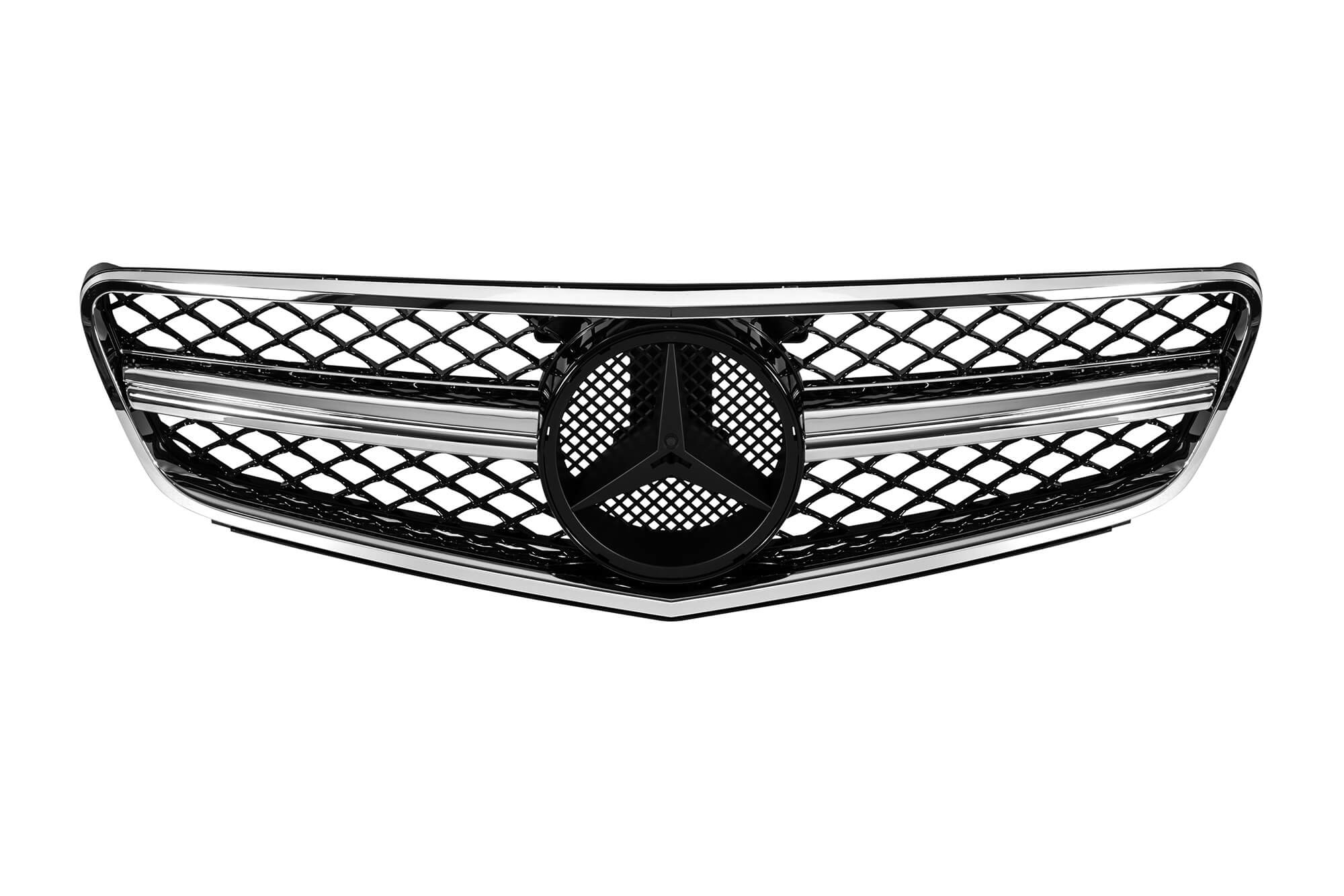 Хром/черна решетка тип AMG за Mercedes C класа W204 седан, комби, купе 2007-2014