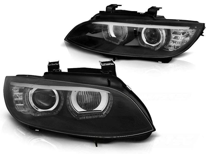 Тунинг ксенонови фарове за BMW серия 3 E92/E93 2006-2010 с черна основа