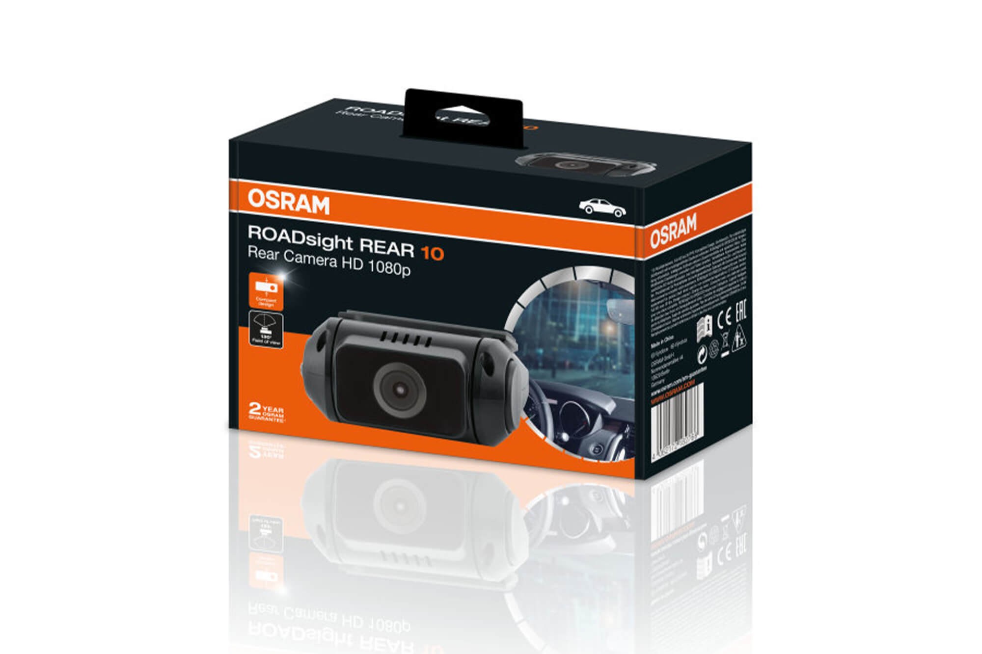 Видеорегистратор Osram ROADsight 10 1080p, 30FPS, обхват 130 градуса за задно виждане