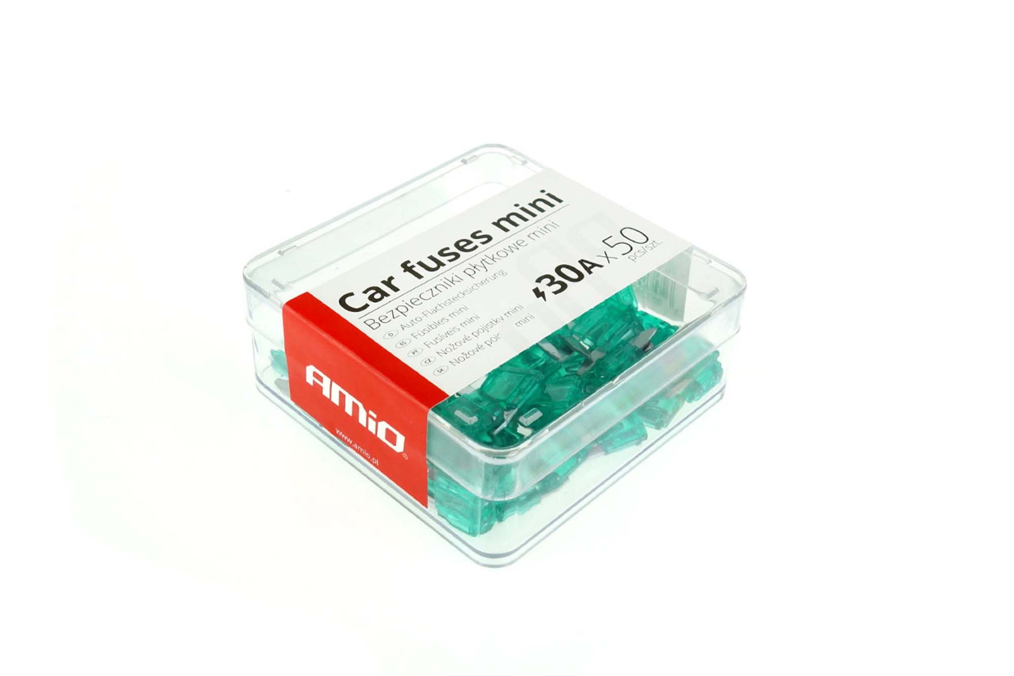 Кутия Mini бушони Amio 30A зелени, 50 броя
