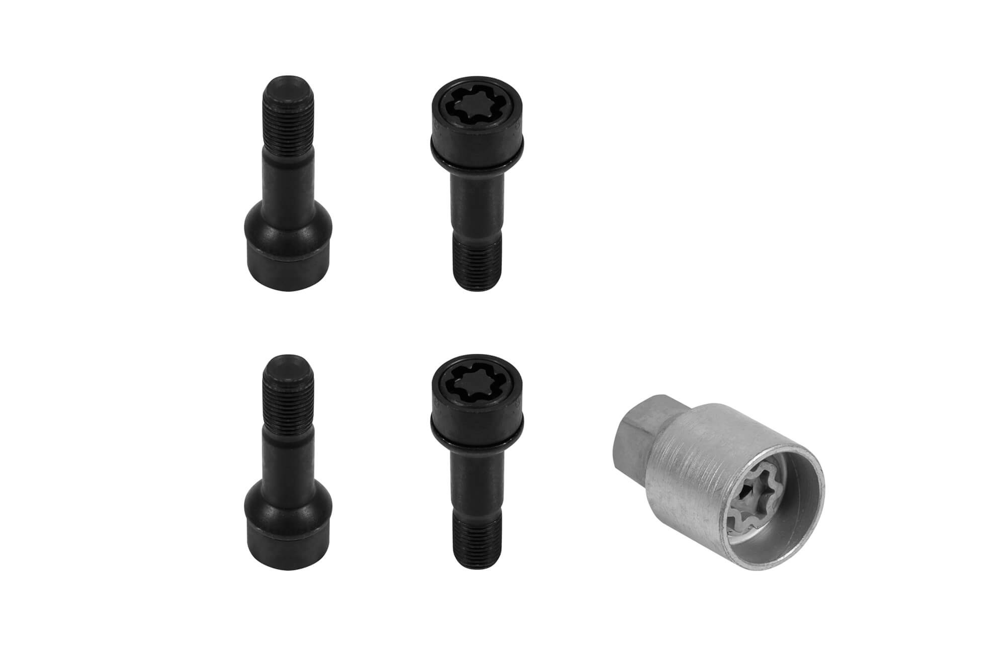 Комплект черни секретни болтове Farad серия Starlock M14 X 1.5/R14/L45/ES17