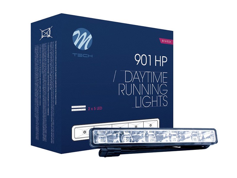 LED дневни светлини M-Tech 901 HP 5W, 10-32V, E4, 168x39x23mm