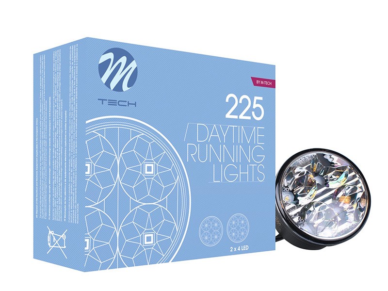 LED дневни светлини M-Tech 8W, 12V, 6000K, E4, 70x36mm