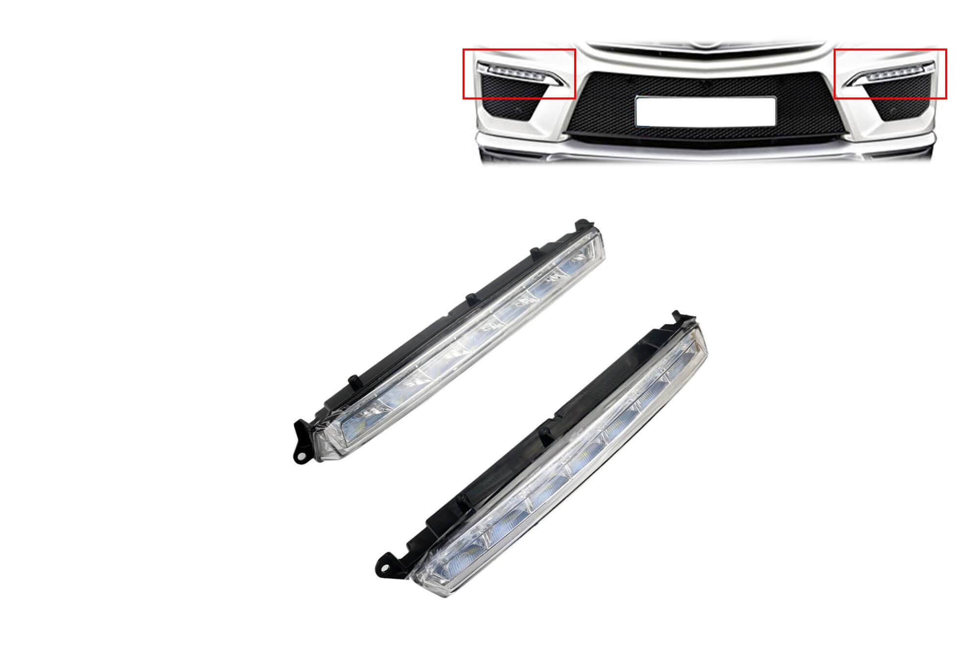 Дневни светлини за AMG броня на Mercedes ML W166 2011-2015/GL X166 2012-2015