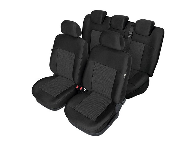 Тапицерия Kegel за предни+задни седалки на Audi A4 B8 2007-2015, чернa с шарка