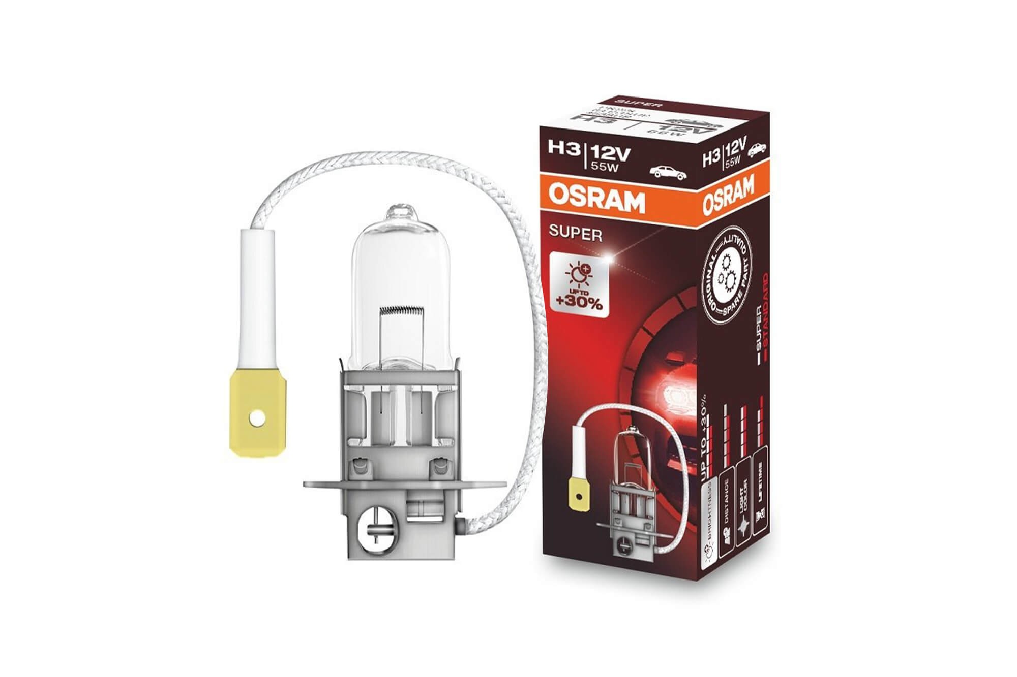 Халогенна крушка Osram H3 Super 12V, 55W, PK22s, 1 брой
