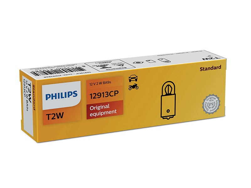 Халогенна крушка Philips T2W Standard 12V, 2W, BA9S, 1 брой