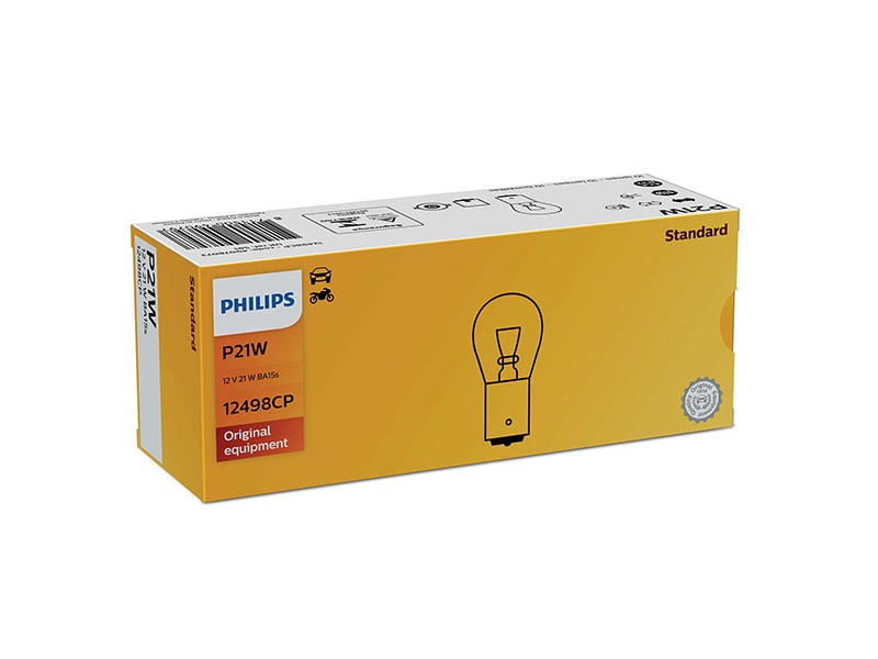 Халогенна крушка Philips P21W Standard 12V, 21W, BA15S, 1 брой