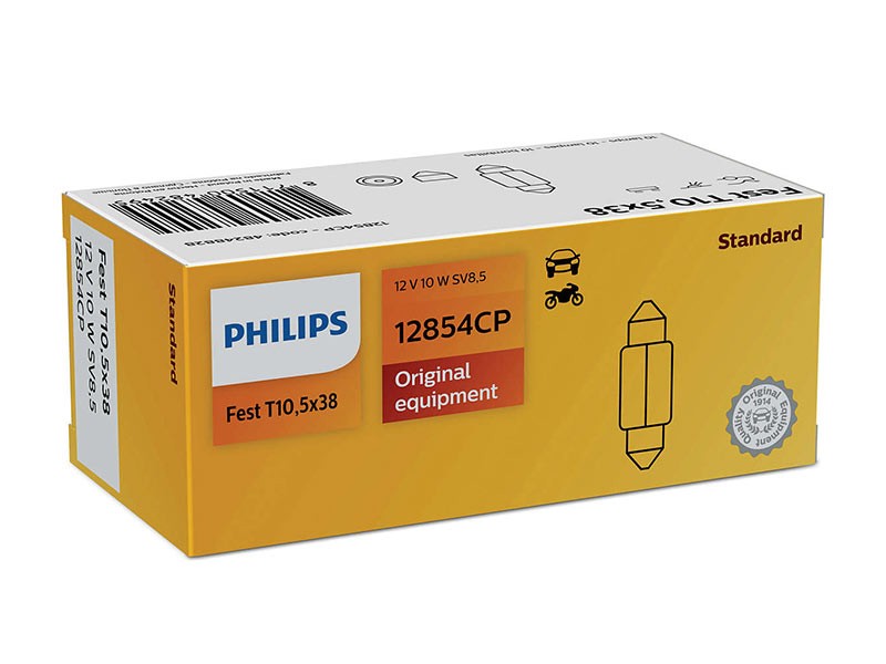 Халогенна крушка Philips T10 Standard 12V, 10W, SV8.5, 1 брой