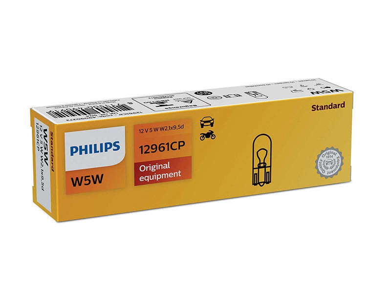 Халогенна крушка Philips W5W Standard 12V, 5W, W2.1x9.5D, 1 брой