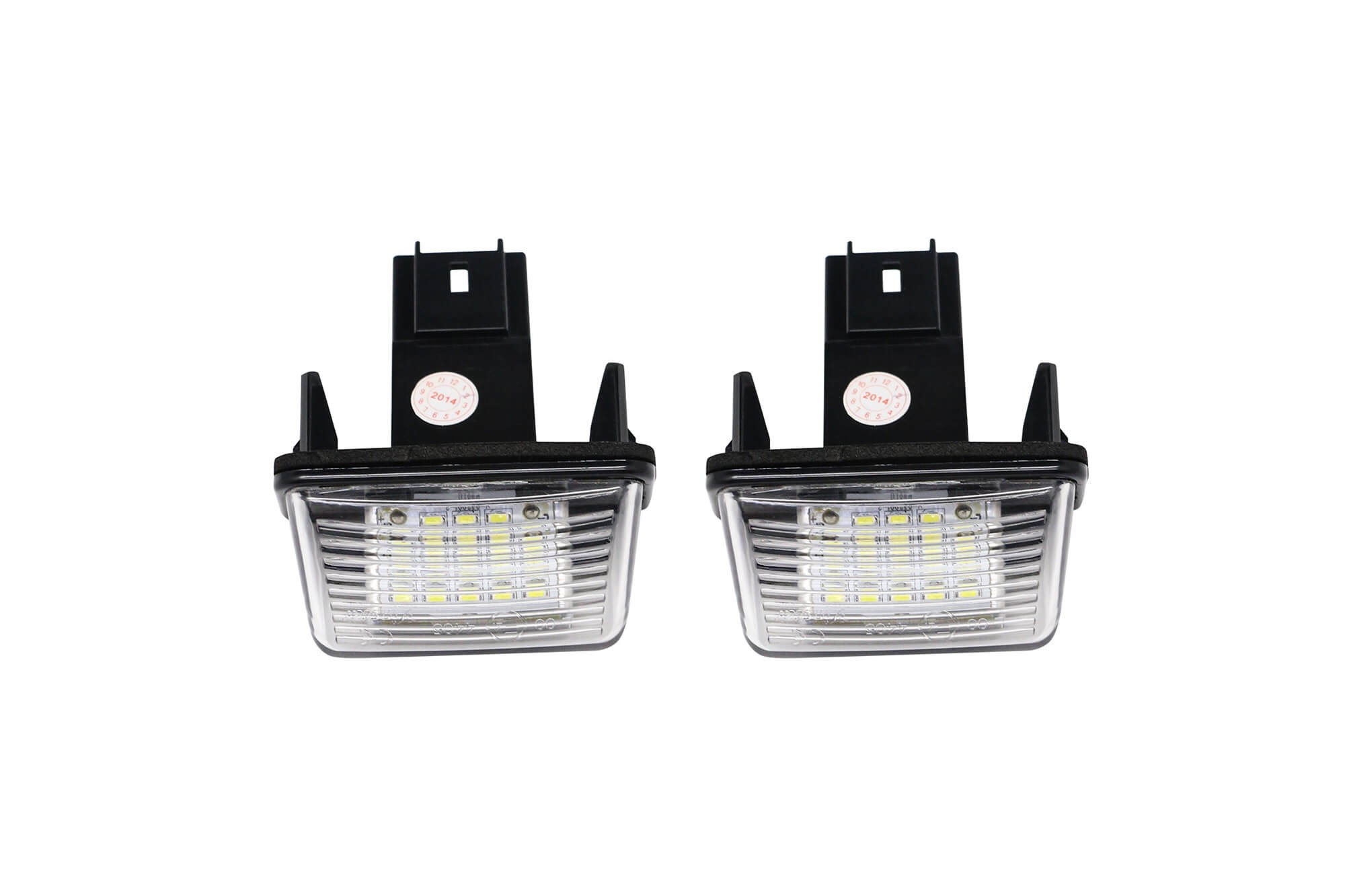 Комплект LED плафони за регистрационен номер на Peugeot 206,207,306,307,308,406,407,5008,Parthner, Citroen C3,C4,C5,Berlingo,Saxo,Xsara,Xsara Picasso, ляв и десен