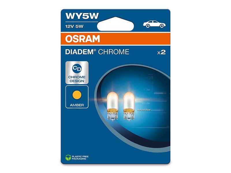 Комплект 2 броя халогенни крушки Osram WY5W Next Gen Diadem Chrome 12V, 5W, W2.1x9.5d
