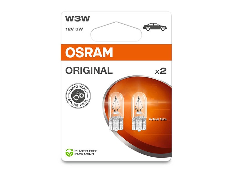 Комплект 2 броя крушки Osram W3W Original 12V, 3W, W2.1X9.5d